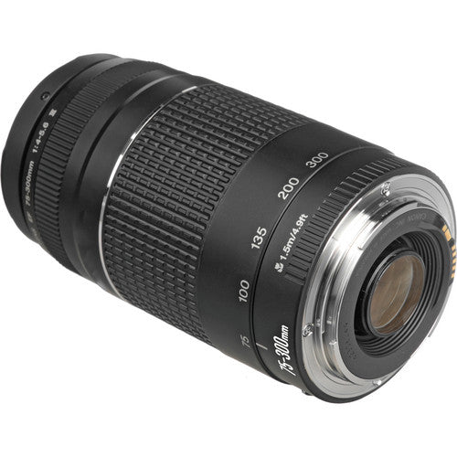 Canon EF 75-300mm f/4-5.6 III Objektiv (Schwarz) 6473A003 - 7-teiliges Zubehörpaket