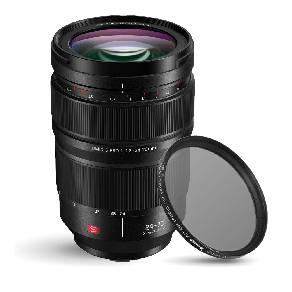 Panasonic Lumix S PRO 24-70 mm f/2.8 Objektiv S-E2470 + UV-Ultraviolettfilter