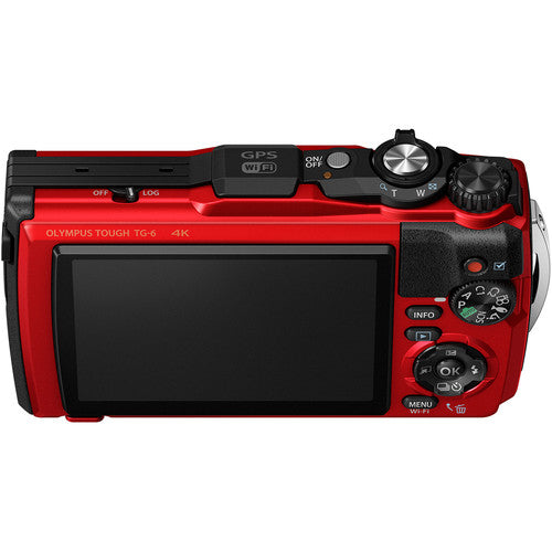 Olympus Tough TG-6 Digitalkamera (Rot) - Essential 32 GB Bundle