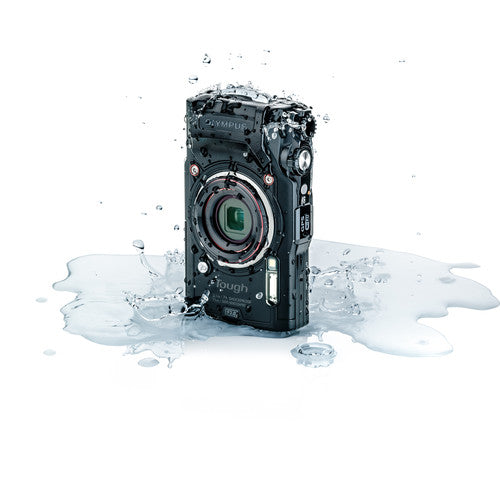 Olympus Tough TG-6 wasserdichte Digitalkamera (schwarz) – 7-teiliges Zubehörpaket