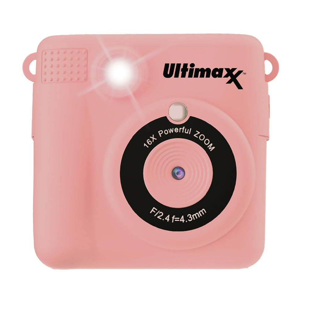 Ultimaxx Sofortbildkamera für Kinder und Jugendliche im Alter von 8–12 Jahren, Anfänger, mit 3 Druckpapierrollen, 32 GB Micro SD, Weihnachtsgeschenkset