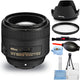 Nikon AF-S NIKKOR 85mm f/1.8G Lens 2201 - Essential UV Filter Bundle Nikon