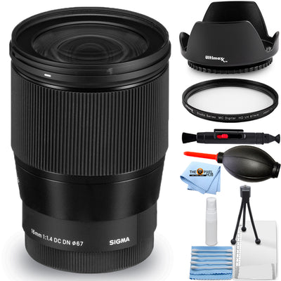 Sigma 16mm f/1.4 DC DN Contemporary Objektiv für Sony E 402965 - UV-Filterpaket