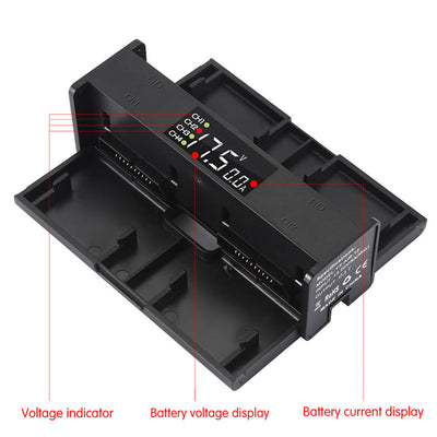 4-in-1-Akkuladestation, 4-Port-Ladegerät für DJI Mavic 2 Pro/Zoom