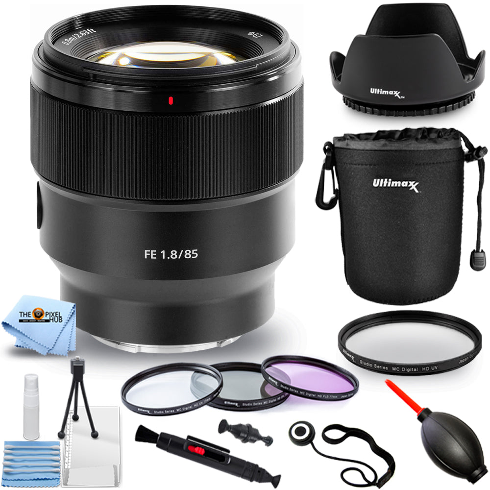 Sony FE 85 mm f/1.8 Objektiv SEL85F18 - 10-teiliges Zubehörpaket