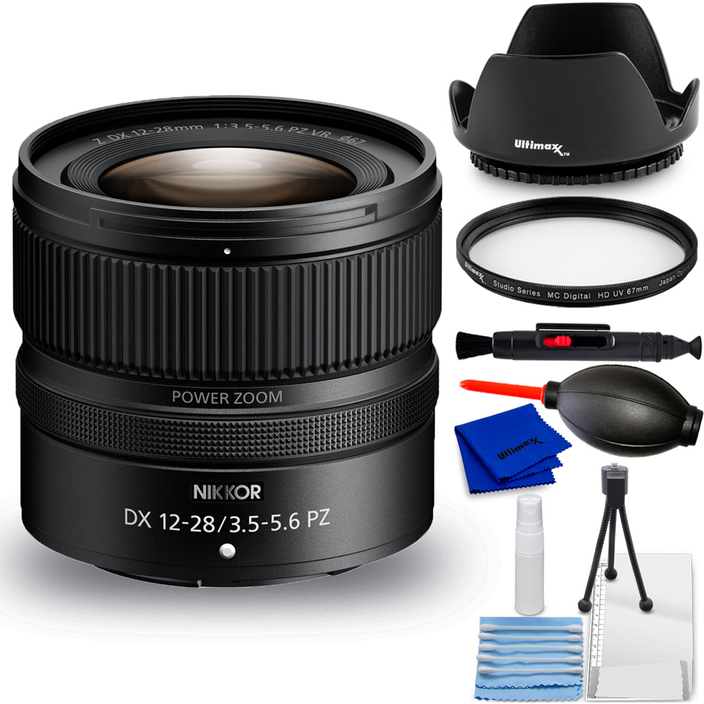 Nikon NIKKOR Z DX 12–28 mm 1:3,5–5,6 PZ VR-Objektiv (Nikon Z) 20118 – Zubehör-Kit