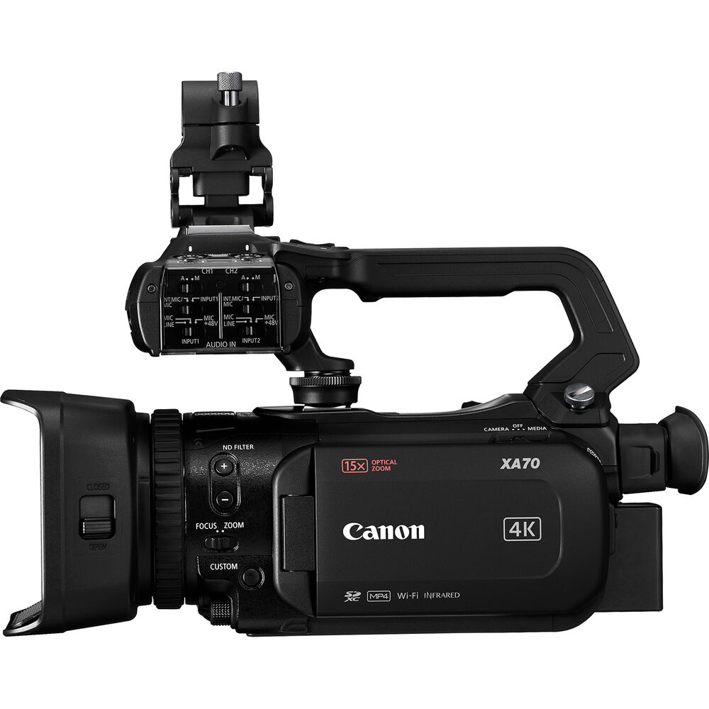 Canon XA70 UHD 4K30 Camcorder mit Dual-Pixel-Autofokus – 8-teiliges Zubehörpaket