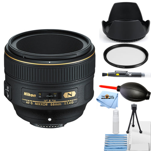 Nikon AF-S NIKKOR 58 mm 1:1,4G-Objektiv – 2210 Starter-UV-Filterpaket