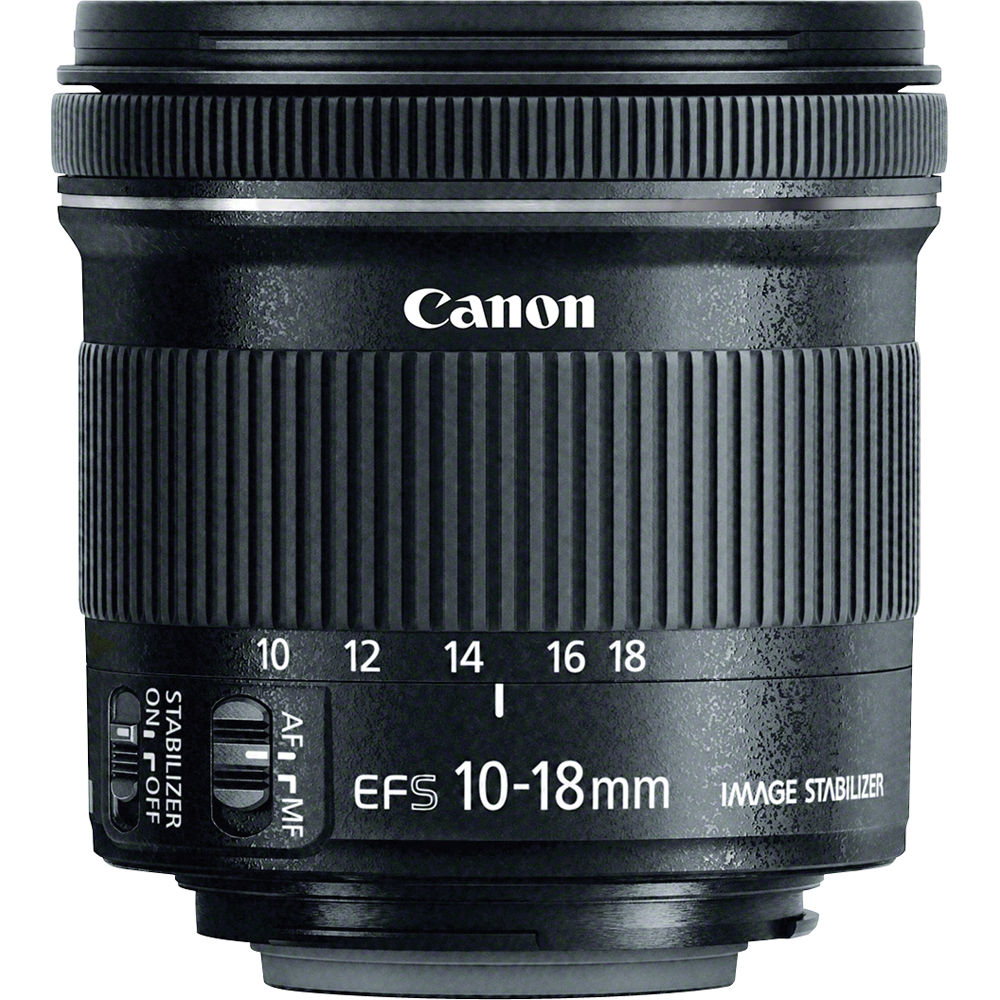 Canon EF-S 10-18mm f/4.5-5.6 IS STM Lens - 7PC Accessory Bundle