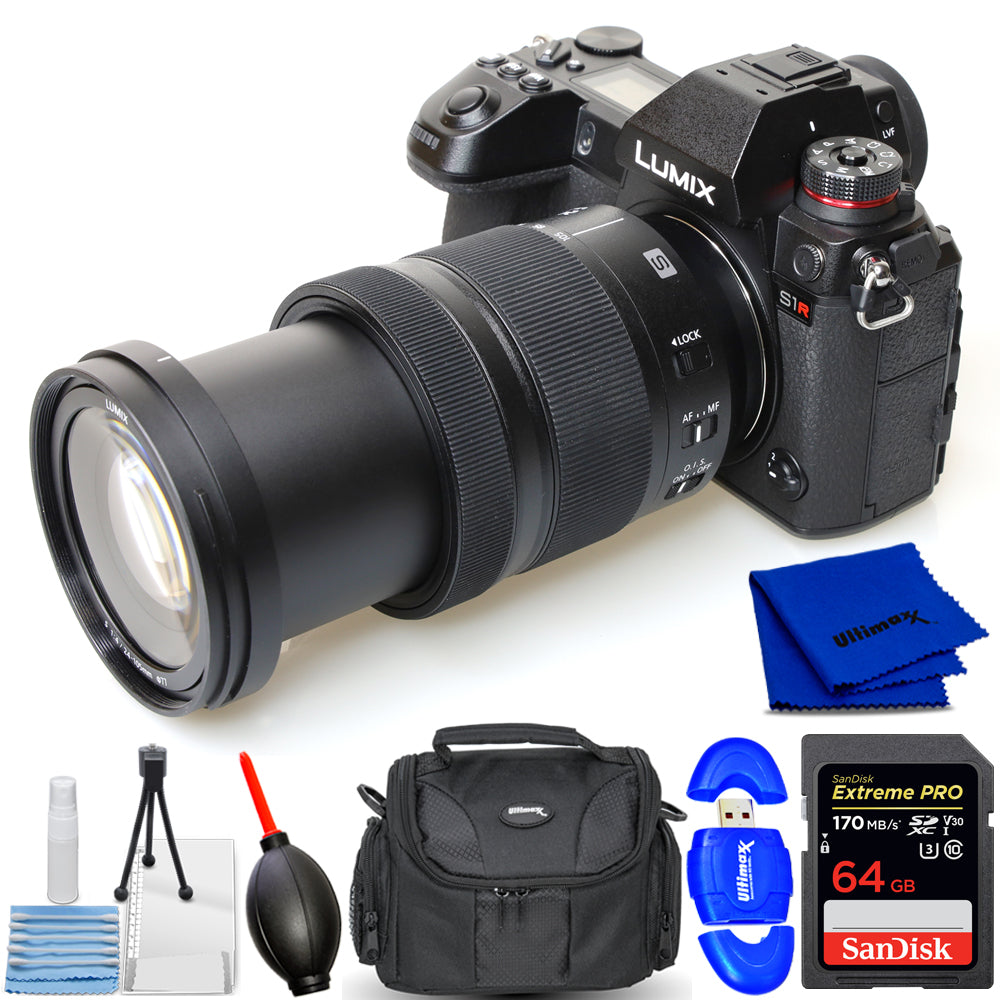 Panasonic Lumix DC-S1R Mirrorless Digital Camera with 24-105mm 7PC Accessory Kit