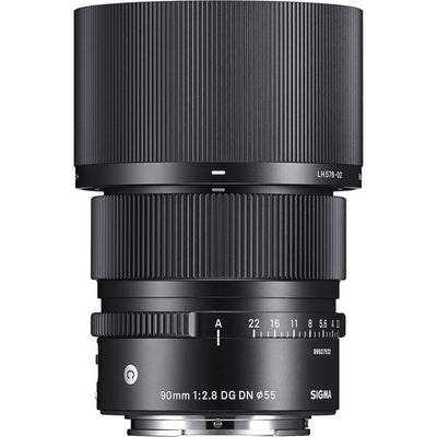 Sigma 90mm f/2.8 DG DN Contemporary-Objektiv für Sony E – 7-teiliges Zubehörpaket