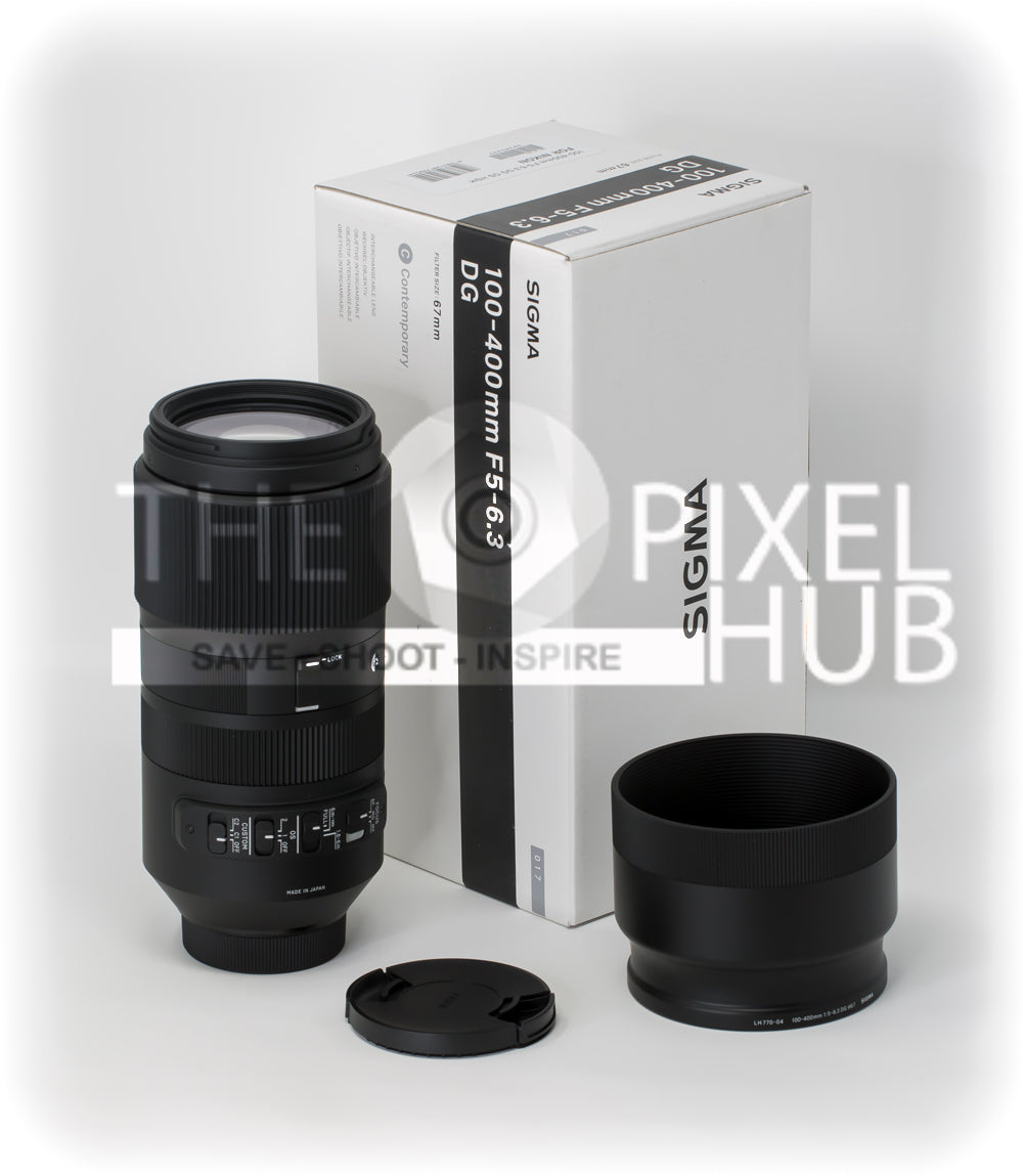 Sigma 100–400 mm f/5–6,3 DG OS HSM Contemporary-Objektiv (Nikon F) Filter-Kit-Paket