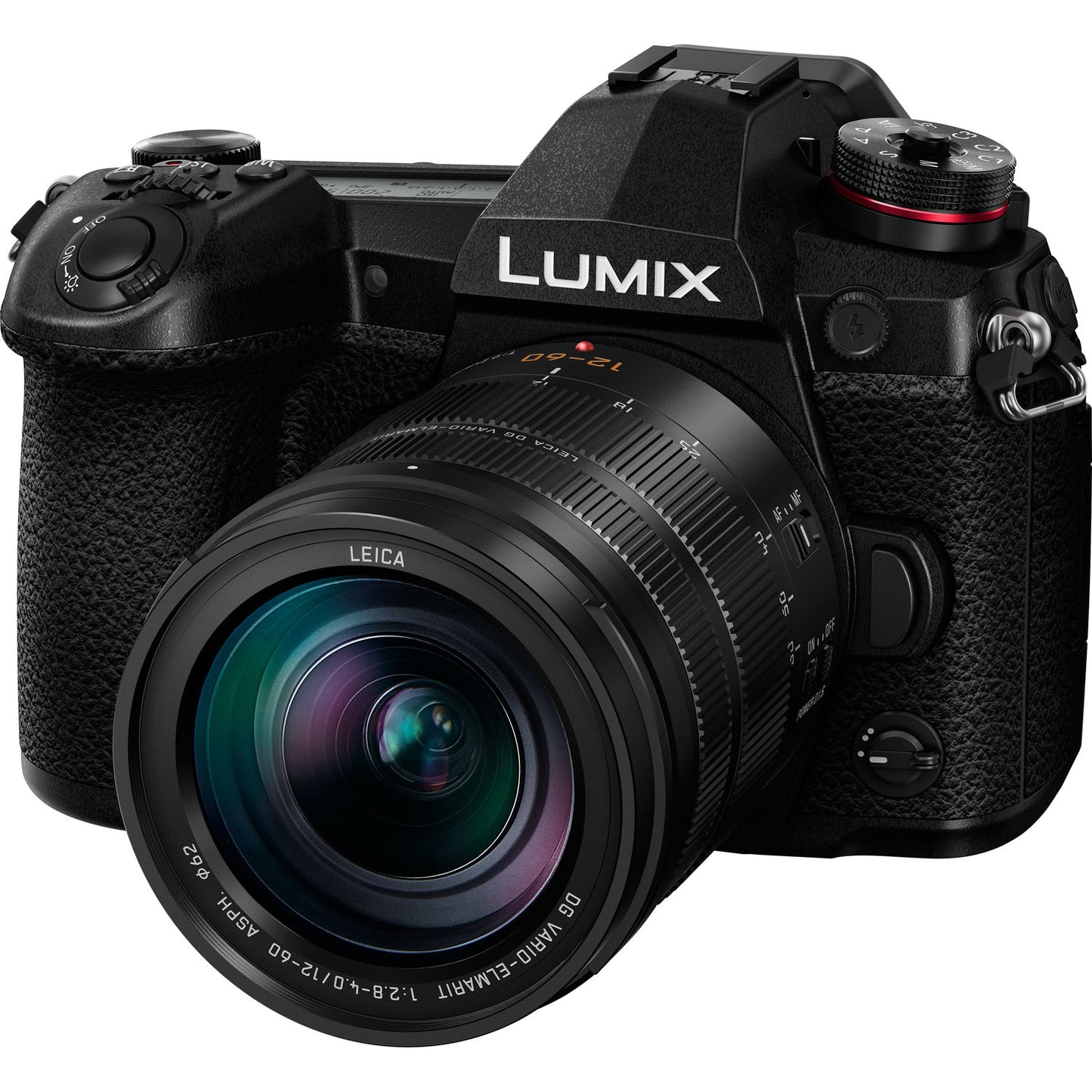 Panasonic Lumix G9 spiegellose Kamera mit 12-60 mm f/2.8-4 Objektiv – DC-G9LK