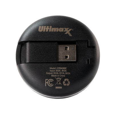 Ultimaxx Magnetisches kabelloses Qi-Ladegerät 18W für iPhone 13 12 11 SE Android Samsung