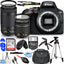 Nikon D3500 DSLR Camera with 18-55mm + 70-300mm VR Lenses - 14PC Accessory Kit