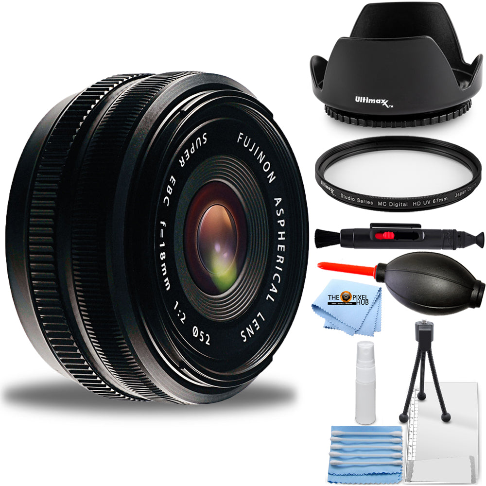 FUJIFILM XF 18mm f/2 R Objektiv 16240743 - 7-teiliges Zubehörpaket