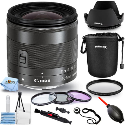 Canon EF-M 11-22mm f/4-5.6 IS STM Objektiv 7568B002 - 10-teiliges Zubehörpaket