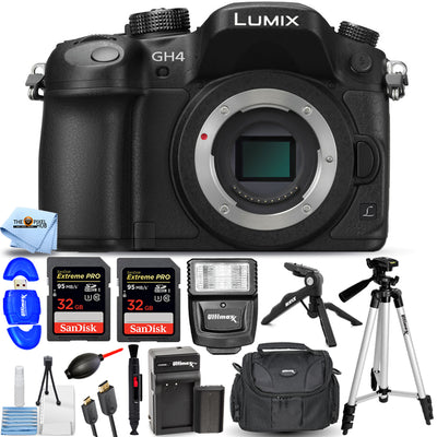 Panasonic Lumix DMC-GH4 spiegellose Micro Four Thirds-Digitalkamera (Gehäuse) Bundle 2