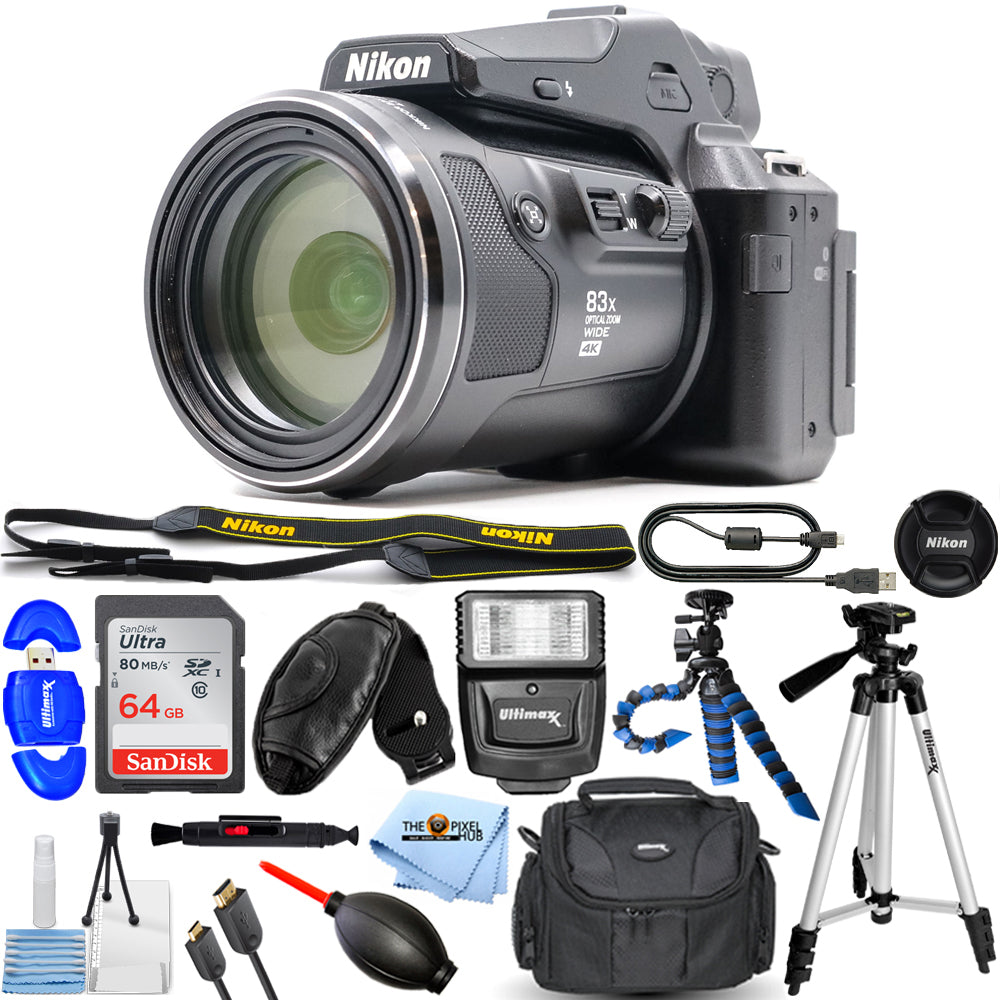 Nikon COOLPIX P950 Digitalkamera 26532 + 64 GB + Blitz + Stativpaket