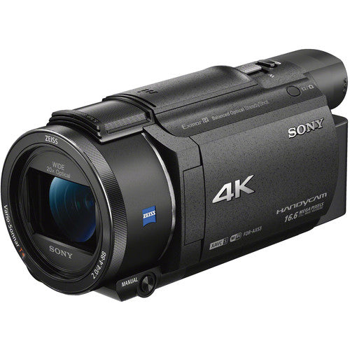 Sony FDR-AX53 4K Ultra HD Handycam Camcorder (Schwarz) - 15-teiliges Zubehörpaket