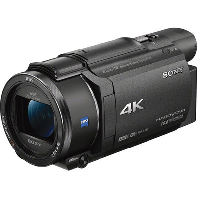 Sony FDR-AX53 4K Ultra HD Handycam Camcorder (Schwarz) - 10-teiliges Zubehörpaket