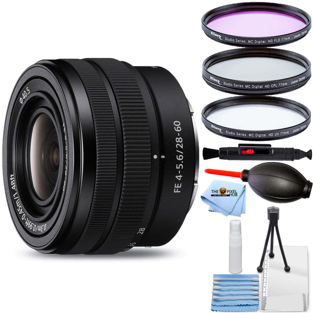 Sony FE 28-60mm f/4-5.6 Lens SEL2860 - 6PC Accessory Bundle