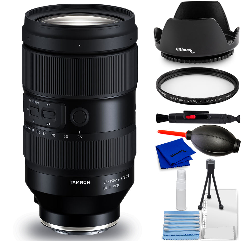 Tamron 35–150 mm f/2–2,8 Di III VXD-Objektiv für Sony E – 7-teiliges Zubehörpaket