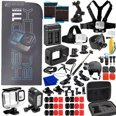 GoPro HERO 11 Schwarz, wasserdichter 5K-Camcorder – 24-teiliges Zubehörpaket