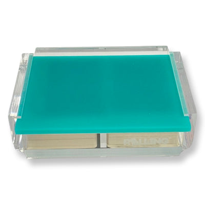 Lucite Acrylic Bridge Playing Card Holder + Playing Cards Included (Turquoise)