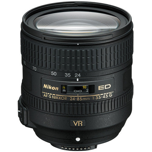 Nikon AF-S NIKKOR 24–85 mm 1:3,5–4,5G ED VR-Objektiv + Filter-Kit-Paket