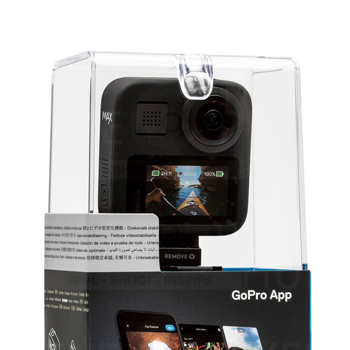 GoPro MAX 360 Action-Kamera + 64 GB + Hülle + Selfie-Stick – Pro-Zubehörpaket