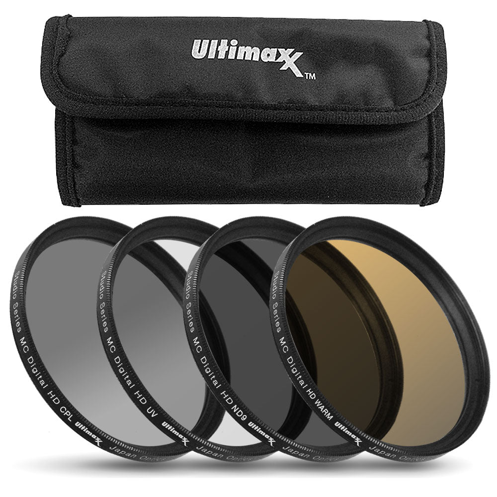 ULTIMAXX 650–1300 mm f/8 Super-Zoom-Objektiv für Nikon F + Filter-Kit + Rucksack