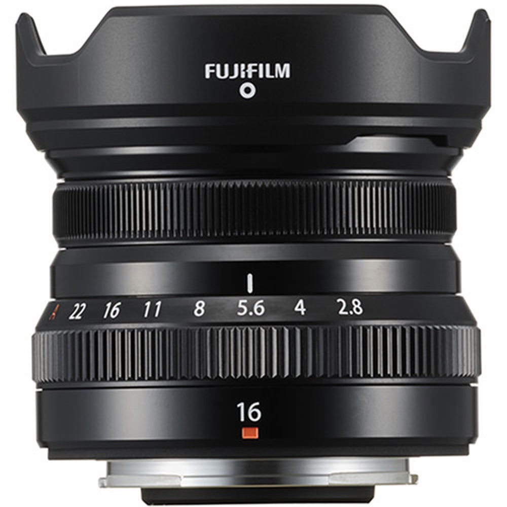 FUJIFILM XF 16mm f/2.8 R WR Objektiv (Schwarz) 16611655 - 10-teiliges Zubehörpaket