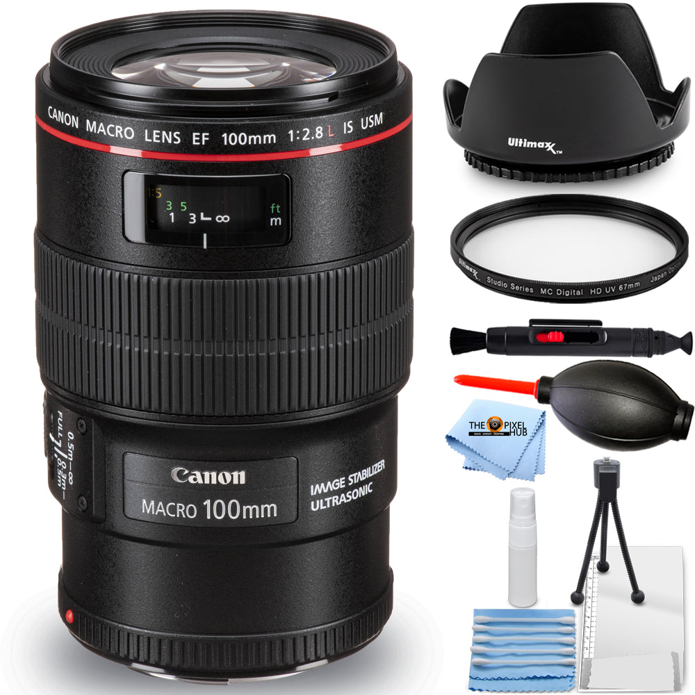 Canon EF 100mm f/2.8L Macro IS USM Objektiv 3554B002 - Essential UV-Filterpaket