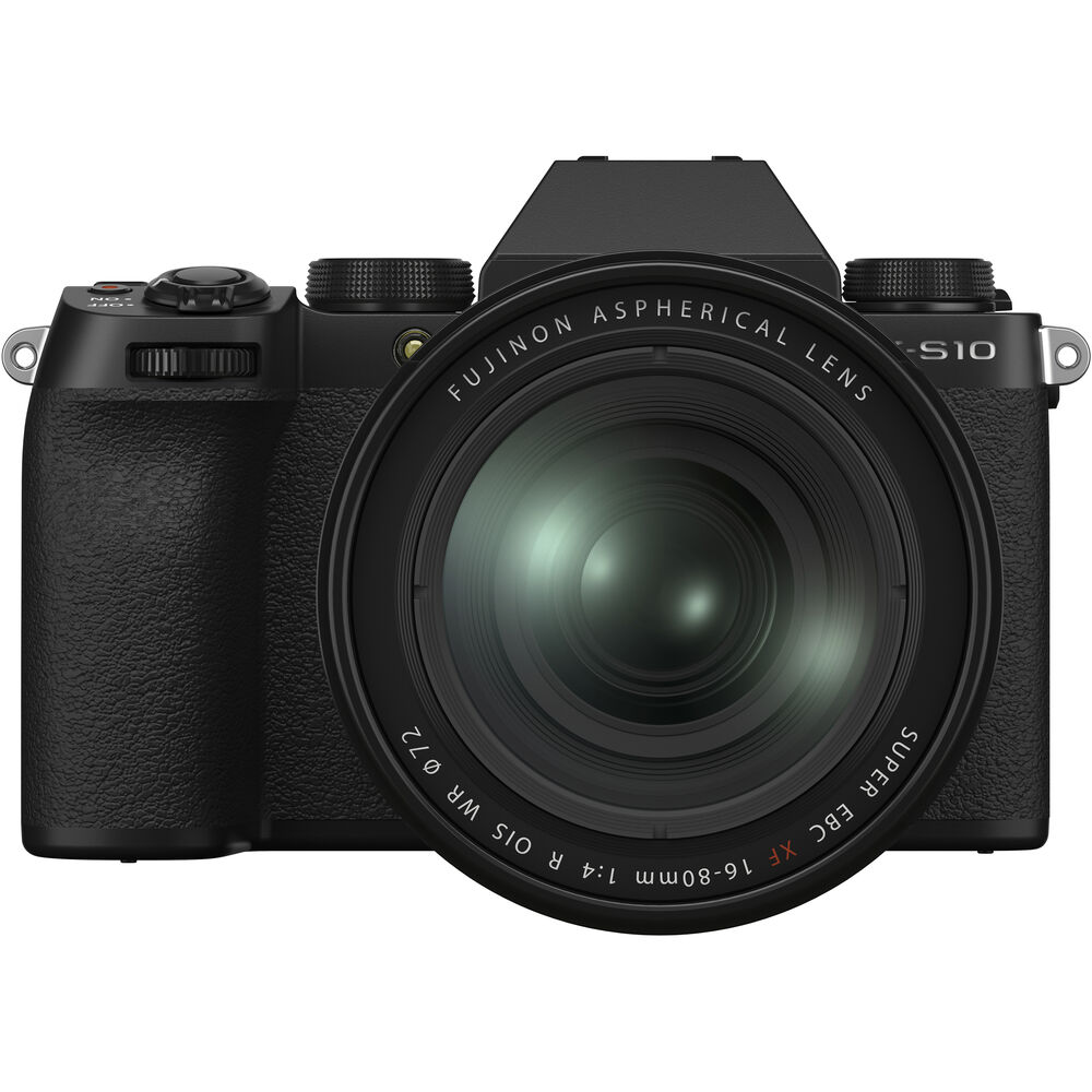 FUJIFILM X-S10 spiegellose Kamera mit XF 16-80 mm f/4 R OIS WR-Objektiv