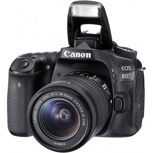 Canon EOS 80D DSLR-Kamera mit 18-55 mm IS II-Objektiv + 32 GB + Filter-Kit-Paket