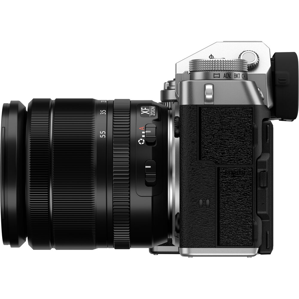 FUJIFILM X-T5 spiegellose Kamera mit 18-55-mm-Objektiv, Silber – 7-teiliges Zubehörpaket