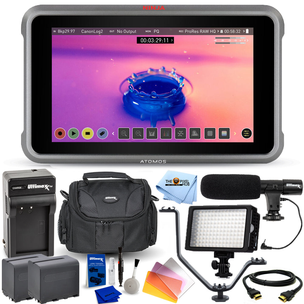 Atomos Ninja V+ 5,2" 8K HDMI H.265 Raw-Aufnahmemonitor + EXT BATT-Paket