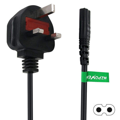 UK-Stecker, 2-poliger Anschluss, Netzkabel/Kabel für PS2 PS3 Slim, 1,8 m