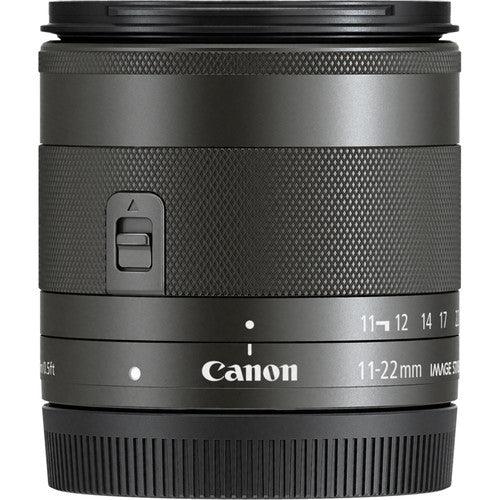 Canon EF-M 11-22mm f/4-5.6 IS STM Objektiv 7568B002 - 7-teiliges Zubehörpaket