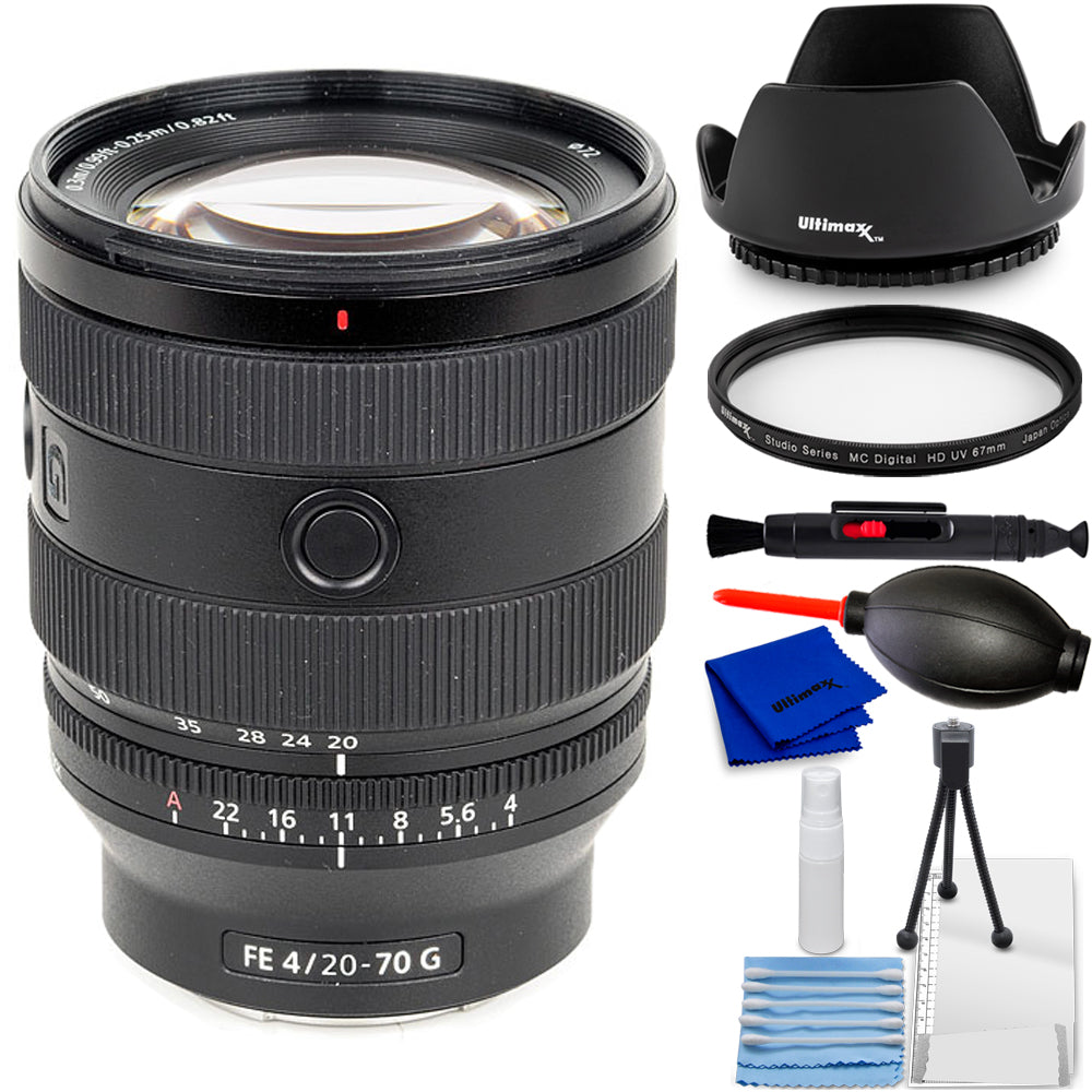 Sony FE 20–70 mm f/4 G-Objektiv (Sony E) SEL2070G – 7-teiliges Zubehörpaket