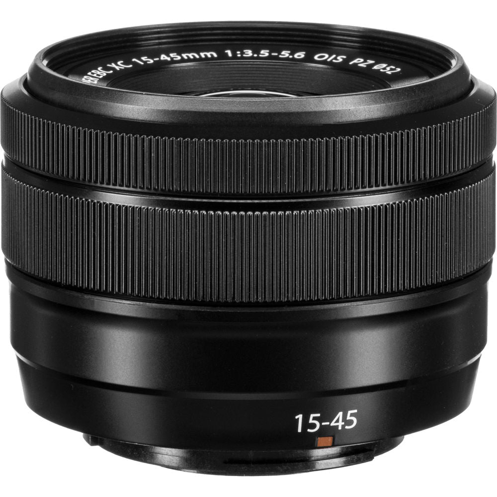 Fujifilm XC 15-45mm f/3.5-5.6 OIS PZ Lens (Black) - UV Filter Bundle White Box