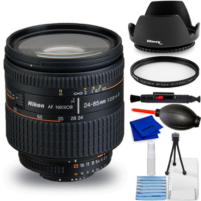 Nikon AF Zoom-NIKKOR 24–85 mm 1:2,8-4D IF-Objektiv 1929 – 7-teiliges Zubehörpaket