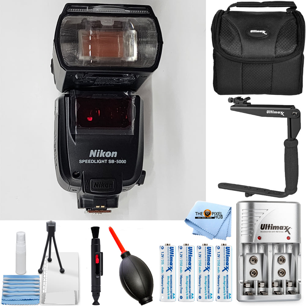 Nikon SB-5000 AF Speedlight 4185 + Blitzhalter + 4x AA Batterien und mehr