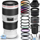 Canon EF 70-200mm f/4L IS II USM Lens + Macro/Close Up Lenses + Pouch Bundle Canon