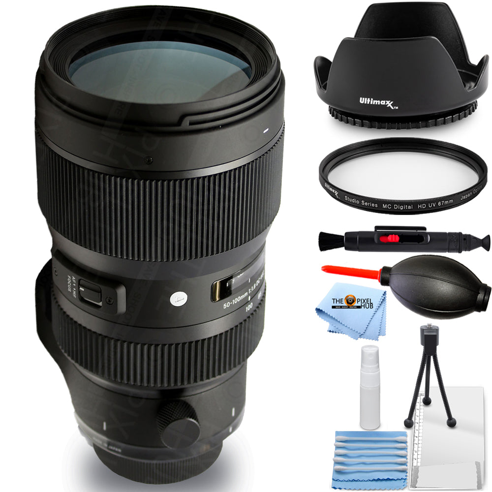 Sigma 50-100mm f/1.8 DC HSM Art Objektiv für Canon EF 693954 - 7-teiliges Zubehörpaket