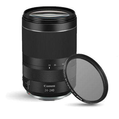 Canon RF 24-240mm f/4-6.3 IS USM Lens 3684C002 + UV Ultraviolet Filter Lens