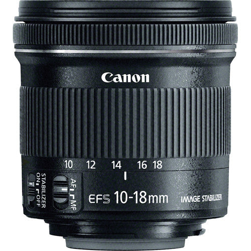 Canon EF-S 10-18mm f/4.5-5.6 IS STM Objektiv 9519B002 - 10-teiliges Zubehörpaket