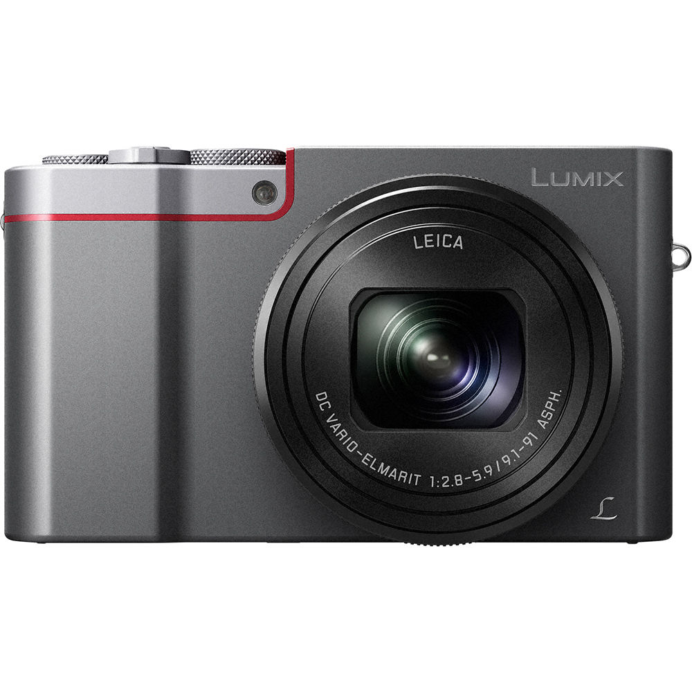 Panasonic LUMIX DC-TZ220D/ZS200D Digitalkamera (Silber) – 7-teiliges Zubehörpaket