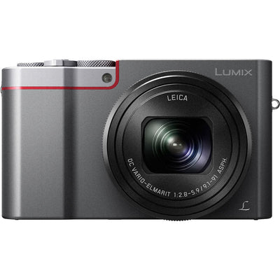 Panasonic LUMIX DC-TZ220D/ZS200D Digitalkamera (Silber) – 12-teiliges Zubehörpaket